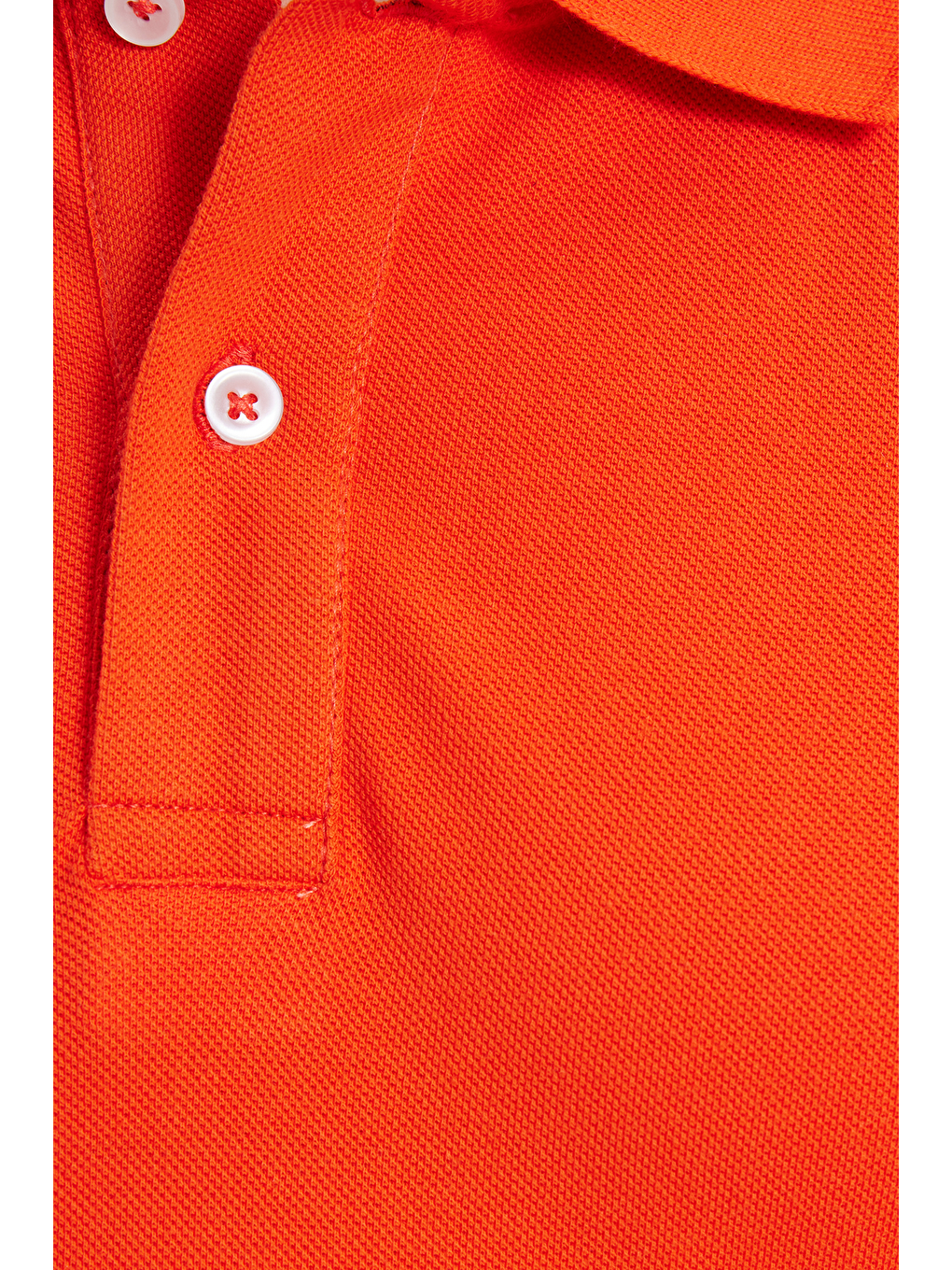 Erkek Slim Fit Dar Kesim %100 Pamuk Kısa Kollu Polo Yaka Turuncu Tişört-4