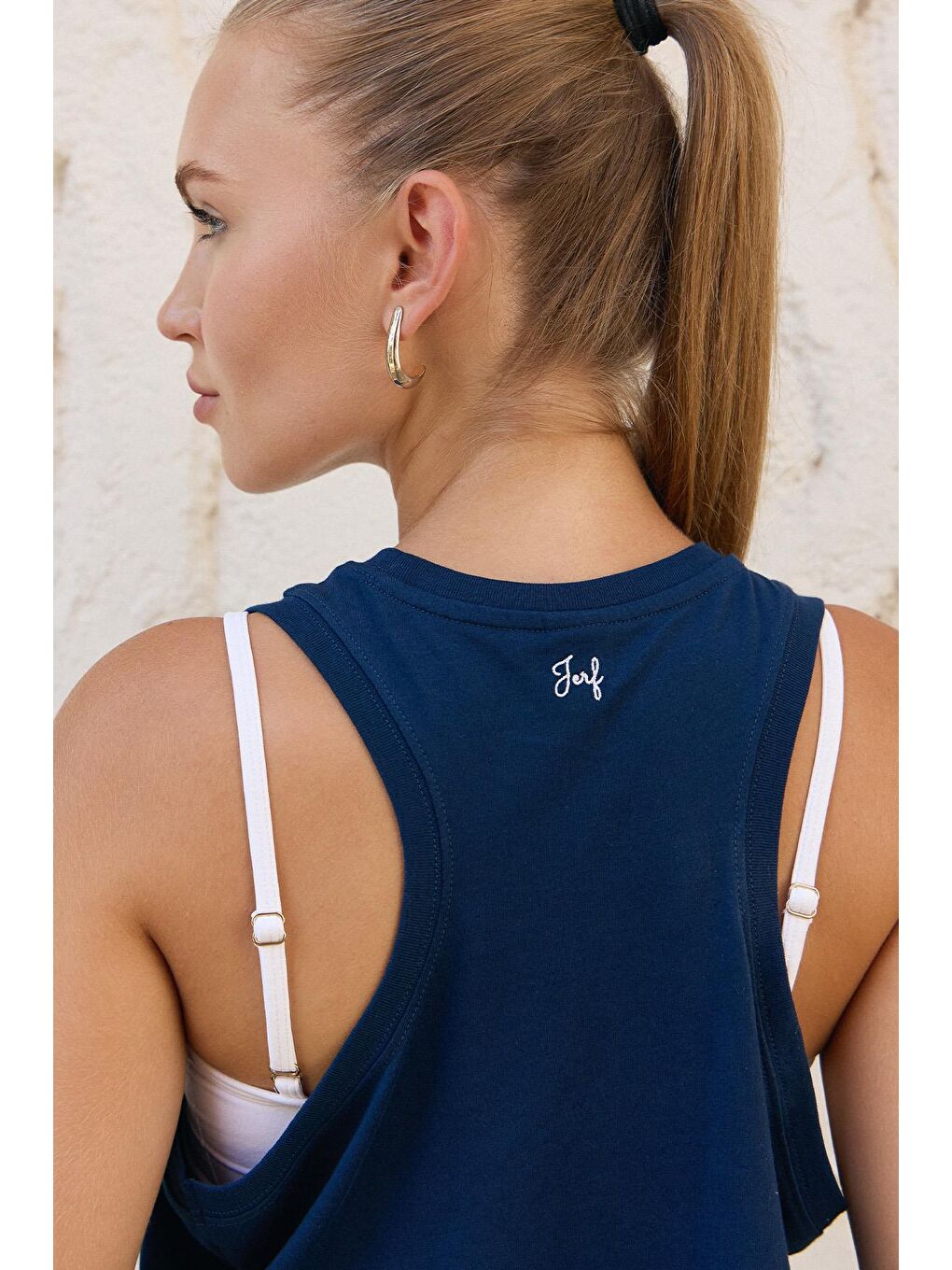 Lacivert Üst Giyim, Atlet, Aura-1