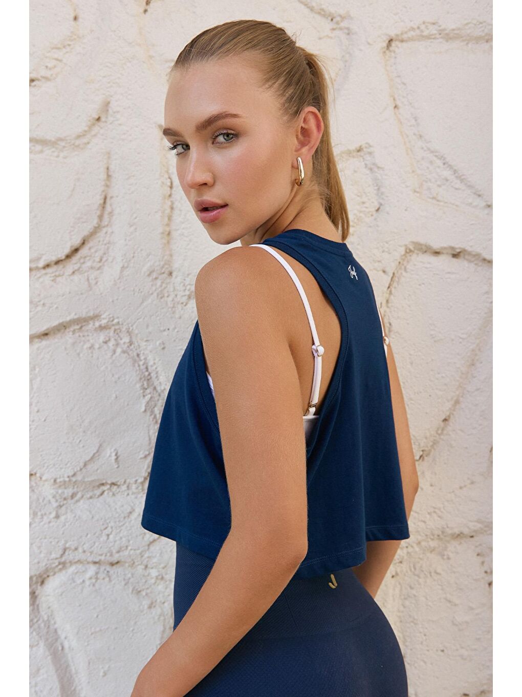 Lacivert Üst Giyim, Atlet, Aura-2