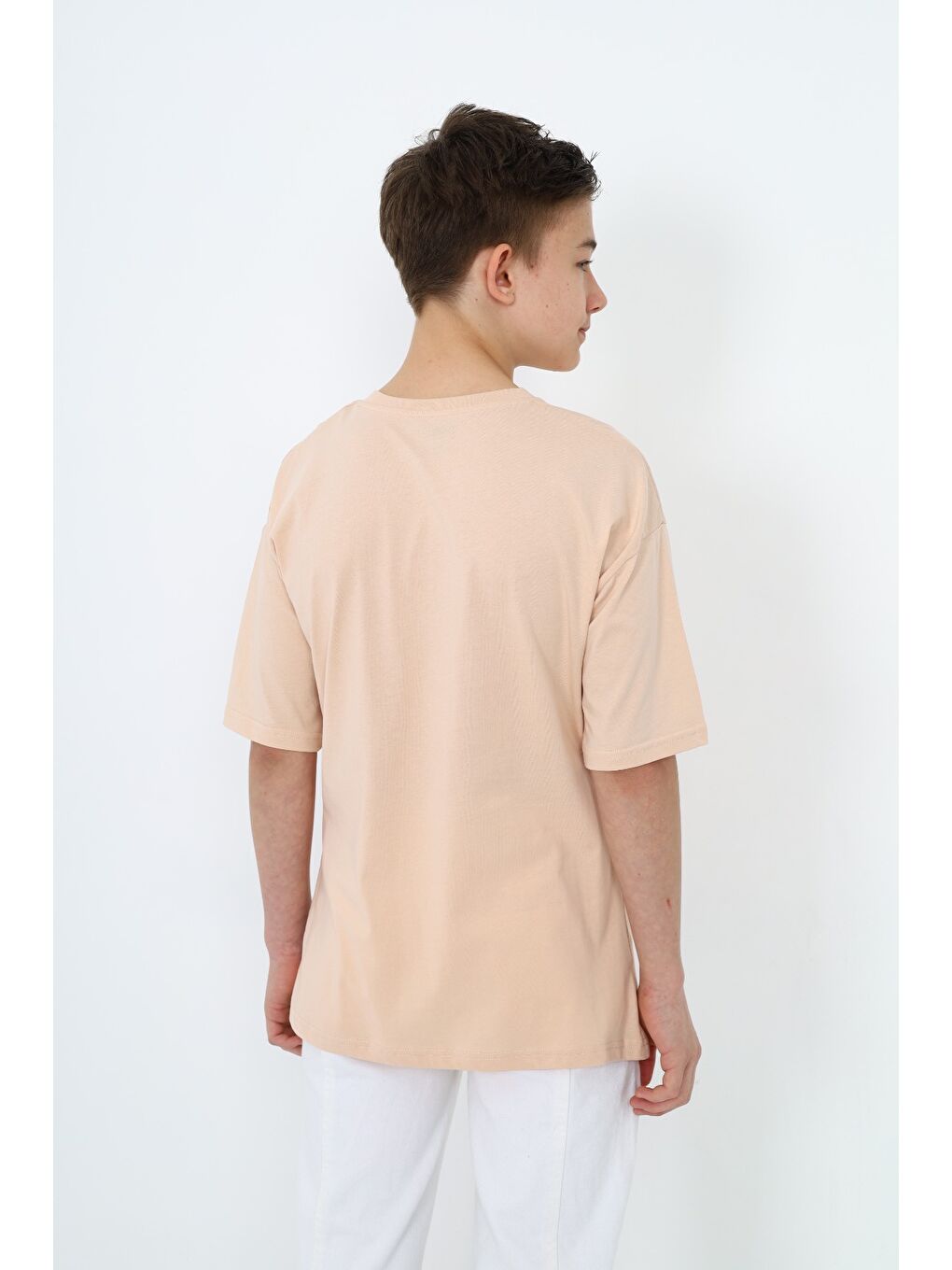 Bej Erkek Çocuk Baskılı Tişört-2