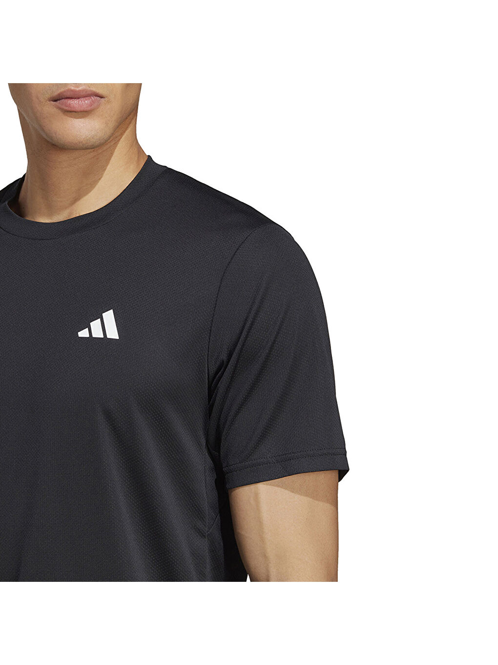 Training Essentials Base Erkek Siyah Yuvarlak Yaka Spor Tişört-2