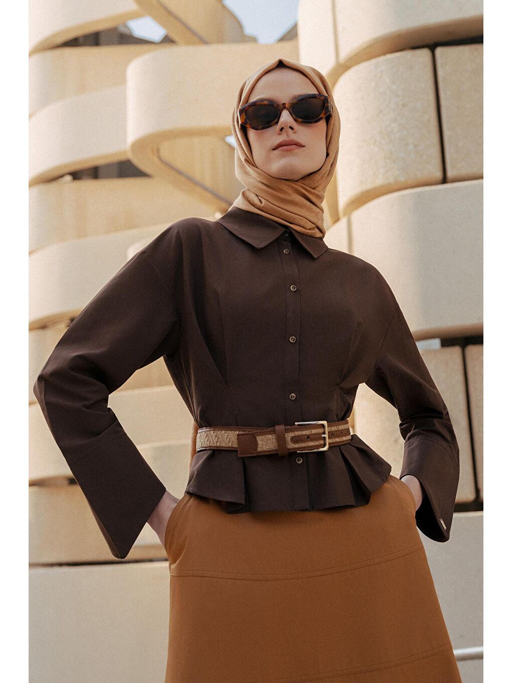 Kahverengi Hasır Kemer 25Yd009 Taba-1