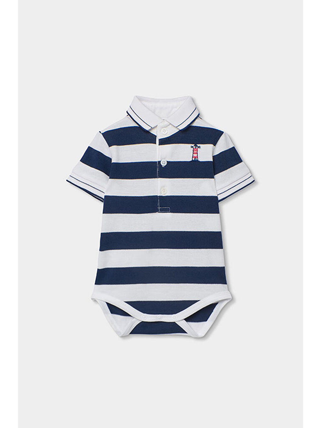 Çizgili Polo Yaka 2li Takım 6-24 Ay Lacivert-2