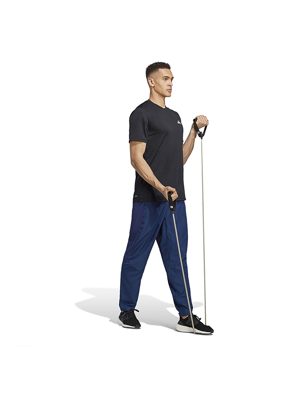 Training Essentials Base Erkek Siyah Yuvarlak Yaka Spor Tişört-4