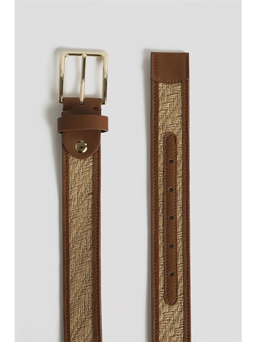 Kahverengi Hasır Kemer 25Yd009 Taba-3