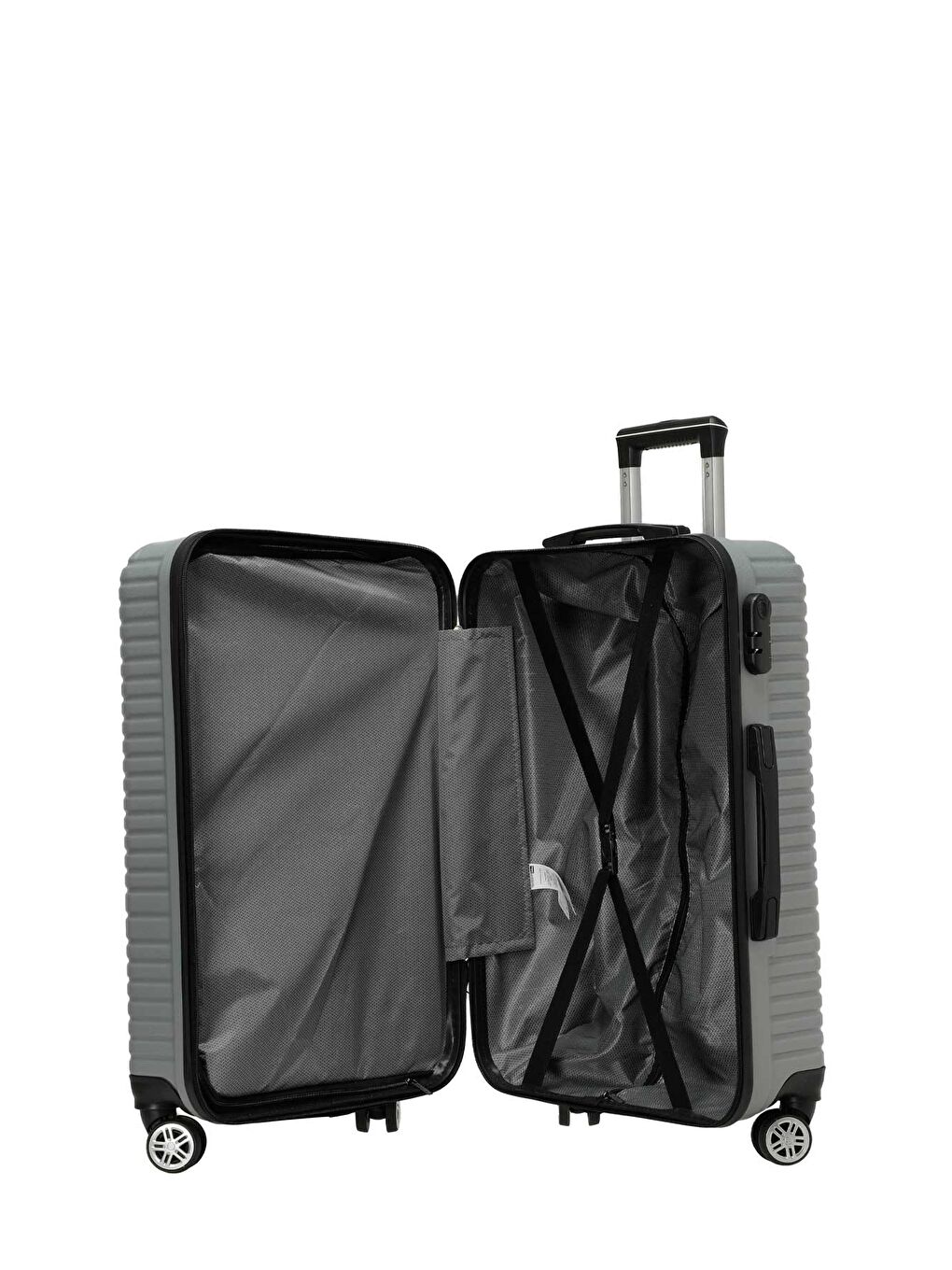 SANDERUM -B 5FX Gri Unisex Büyük Boy Valiz-2