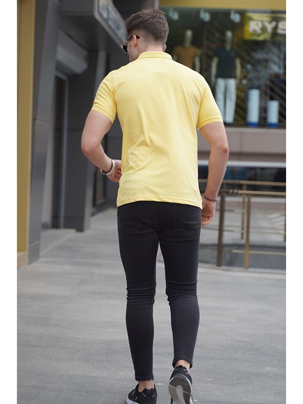 Erkek Polo Yaka Sarı Tişört 5822-1