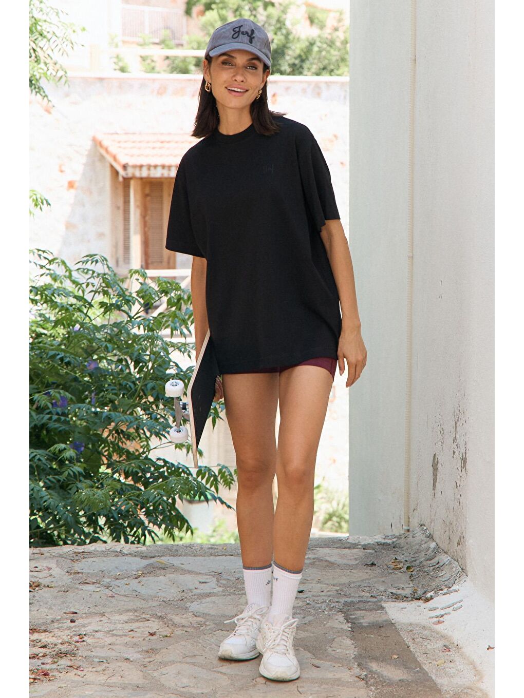 Siyah Üst Giyim, T-shirt, Aura-4