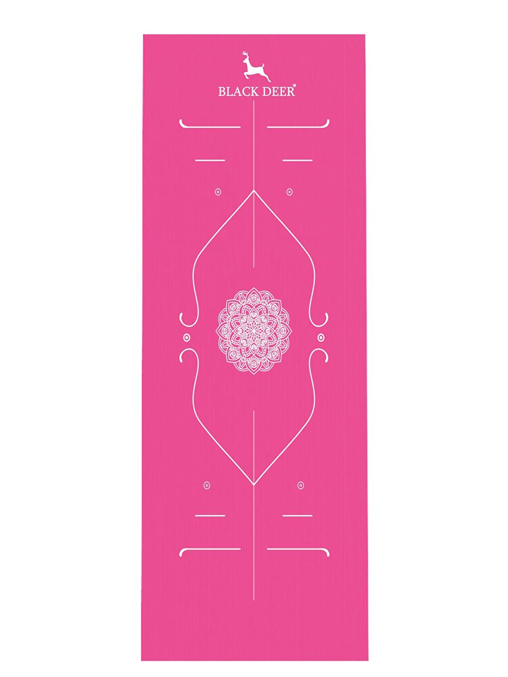 Black Deer Pembe Hizalamalı Yoga Pilates Esneme Matı Egzersiz Minderi 180x55 cm 10 mm