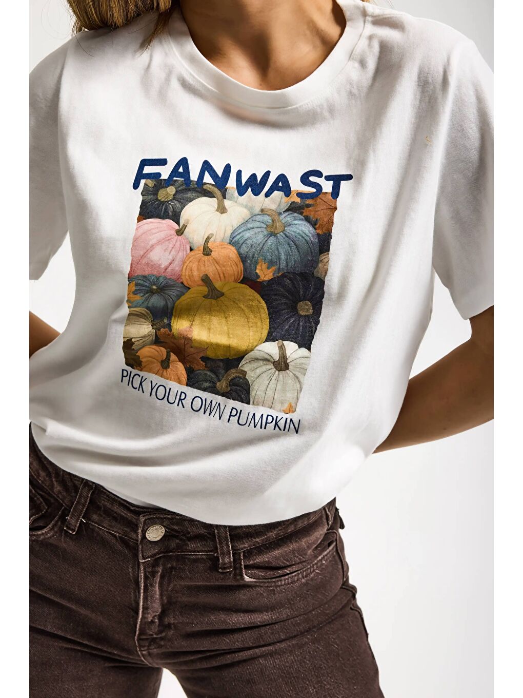 Kadın Beyaz w5 Özel Baskılı Tasarım Oversize T-Shirt