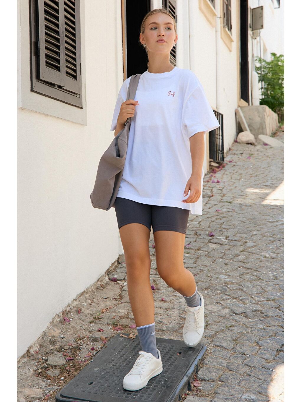 Beyaz Üst Giyim, T-shirt, Aura-4