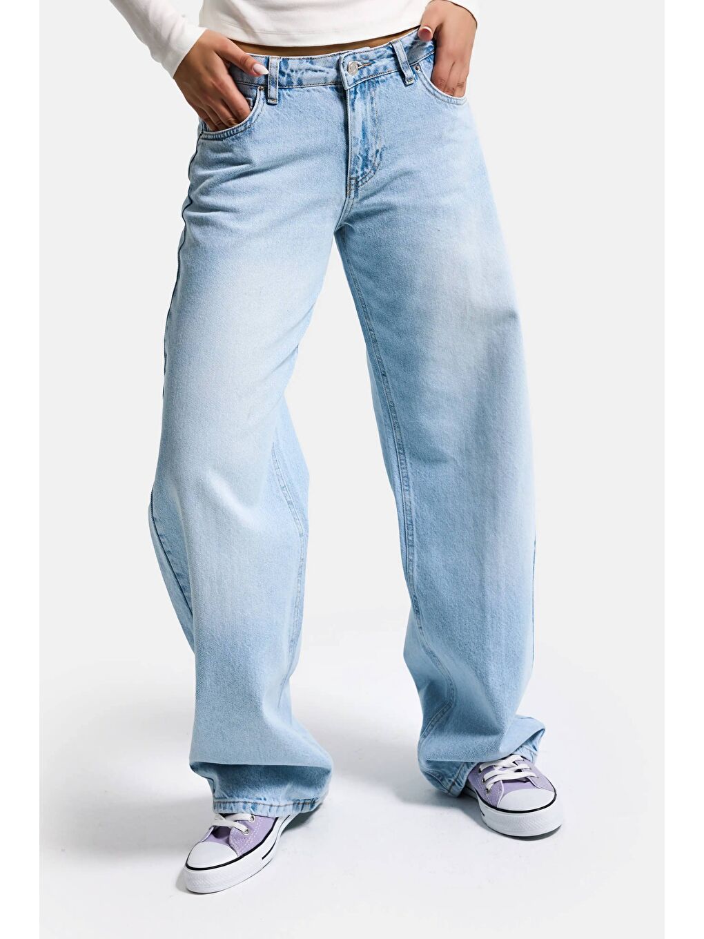 Mavi Kadın Ice 2s6-3 Barrel Mid Rise Fit Orta Bel Denim Jean-5