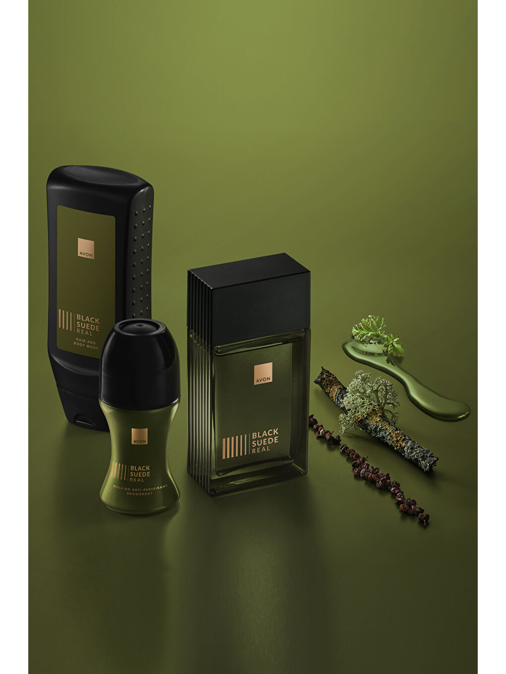 Black Suede Real Erkek Parfüm Rollon ve Saç Vücut Şampuanı Paketi-2