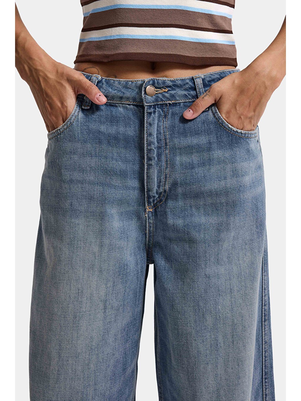 Mavi Kadın T.Kot Rengi 4w6-31 Low Rise Straight Fit Denim Jean-6