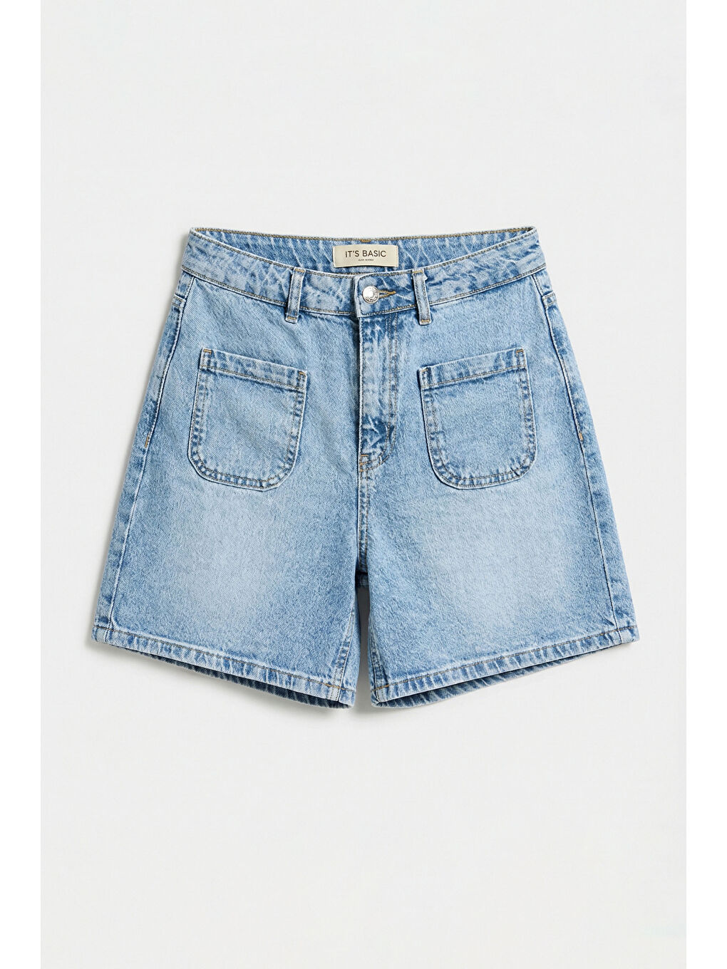 Mavi Kadın Snow Jean 4s6-32 Mom Fit Önden Cepli Denim Şort-1