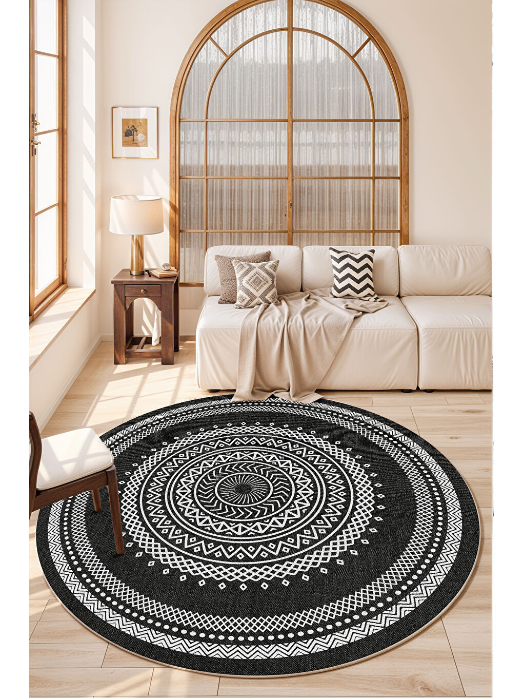 Siyah Dekoratif Soft Modern Kaymaz Yıkanabilir Salon Halısı Mutfak Halısı Koridor Halısı Yolluk-2