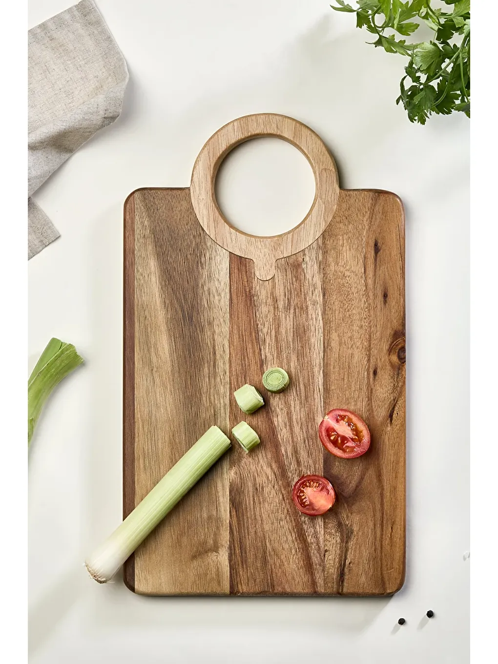 Karışık Akasya Ahşap Büyük Kesme Tahtası-1