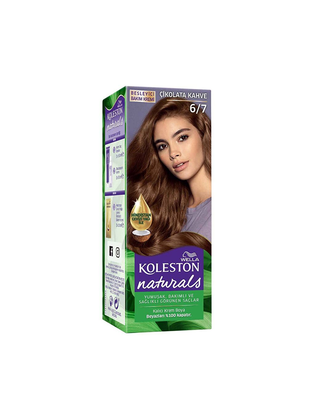 Wella Renksiz Koleston Naturals Saç Boyası 6/7 Çikolata Kahve - 1