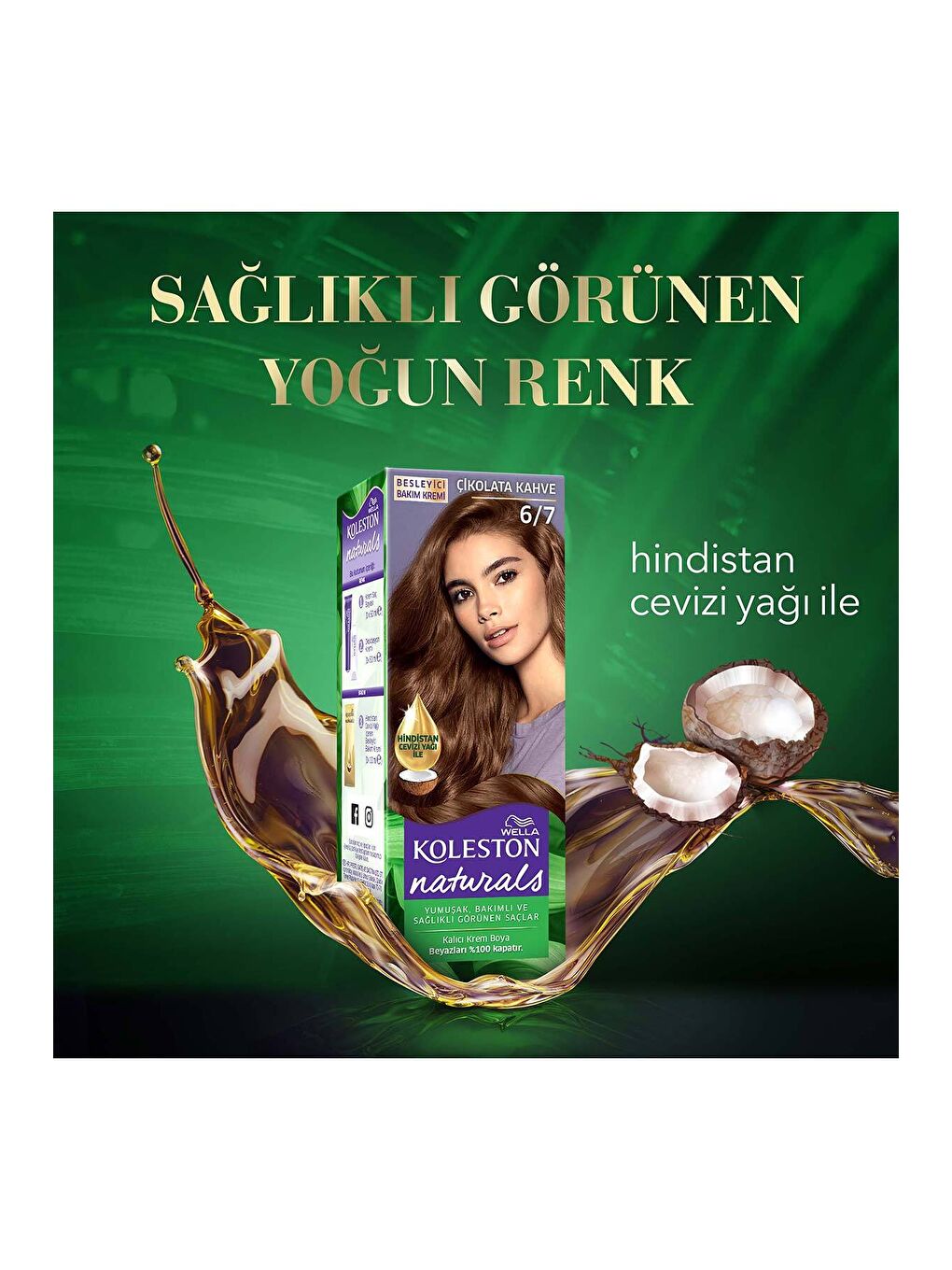 Wella Renksiz Koleston Naturals Saç Boyası 6/7 Çikolata Kahve - 5