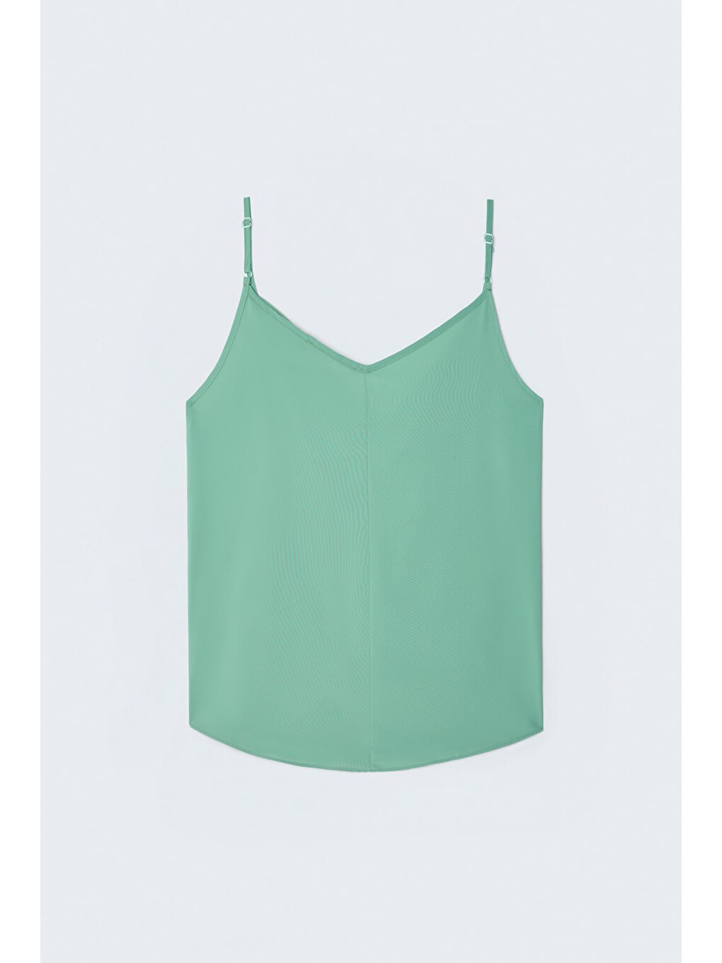 Yeşil Askılı Degaje Yaka Bluz - Mint-5
