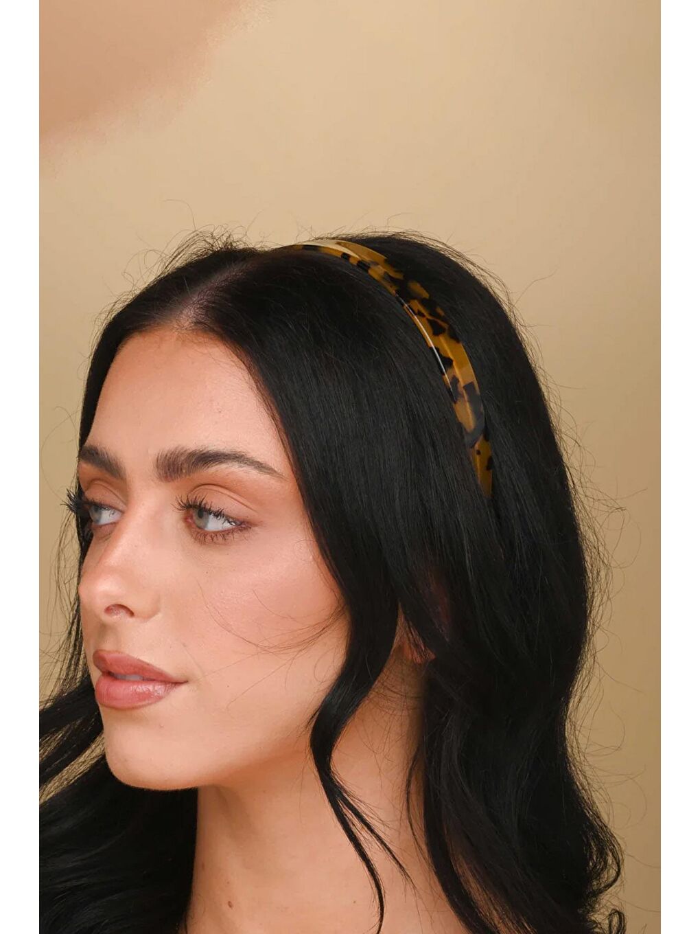 Kahverengi Kaplumbağa Sırtı Desenli Asetat Taç-2