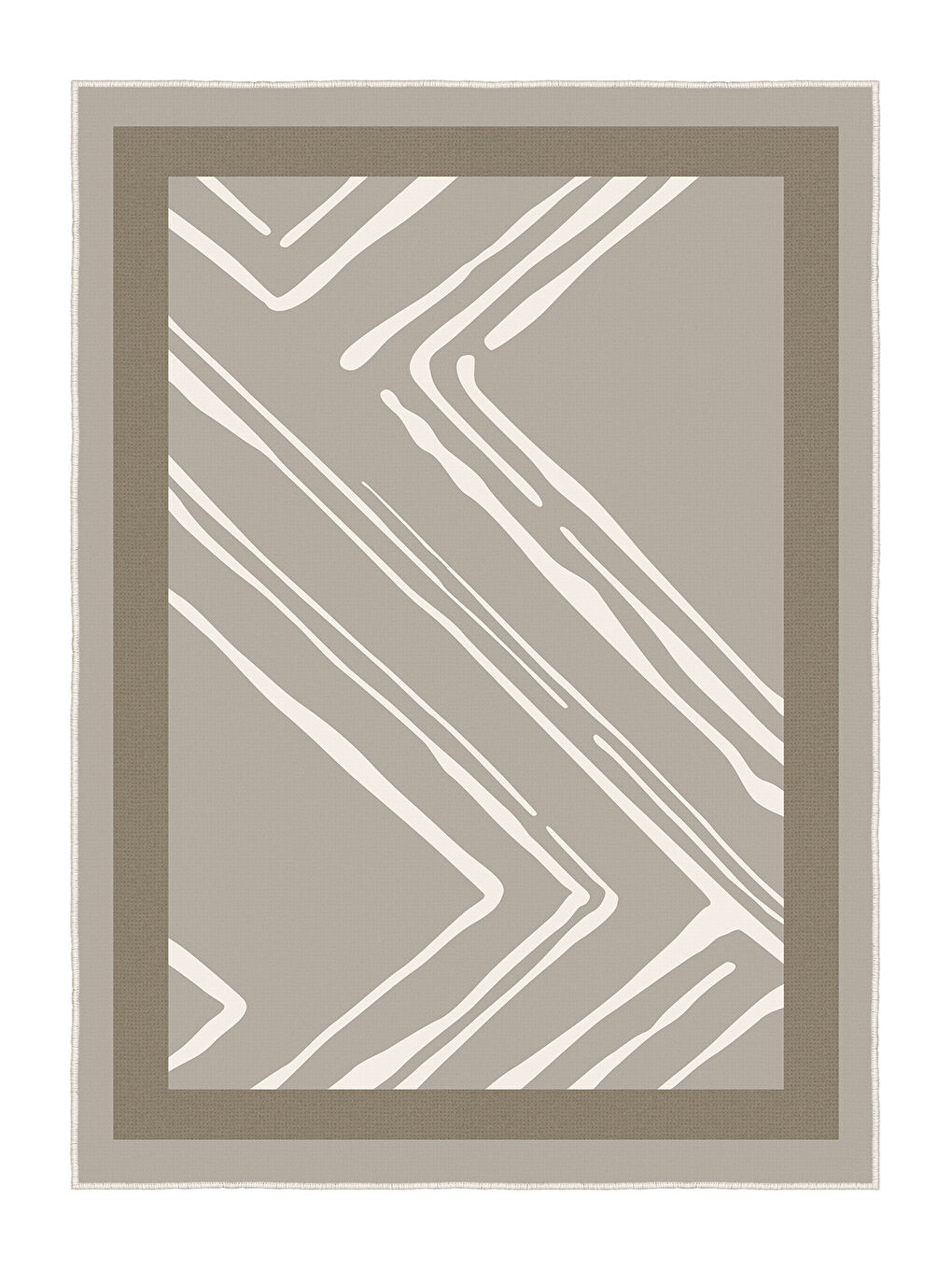 Kahverengi Dekoratif Salon Halısı, Makinada Yıkanabilir, Kaymaz Taban, İnce & Modern Tasarım