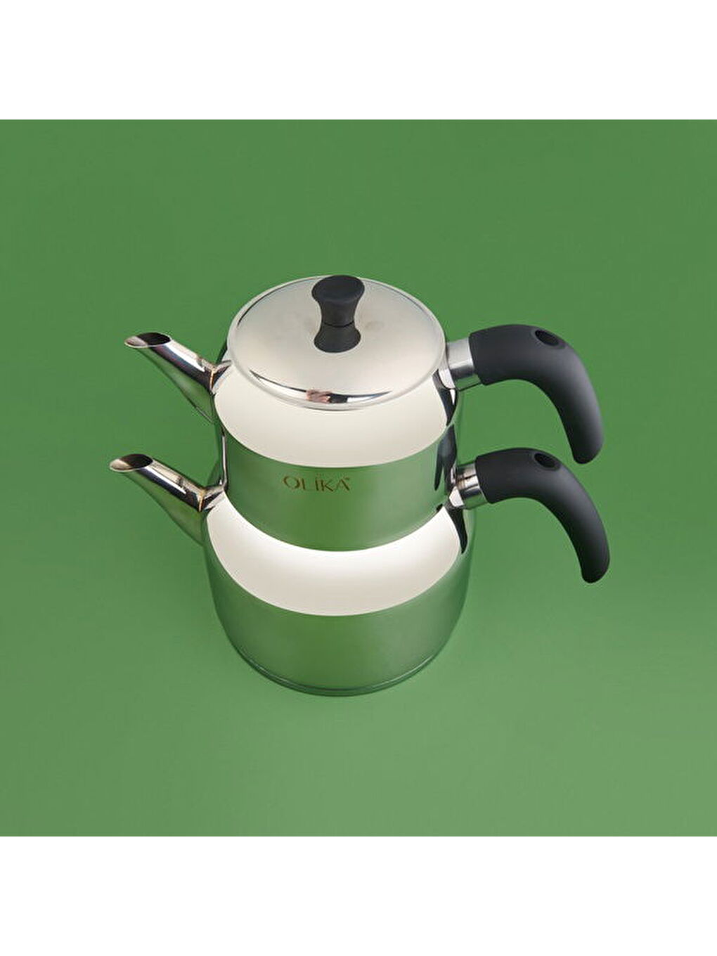 Lina Çaydanlık - Gri / Siyah - 2,25 lt + 1,2 lt-1