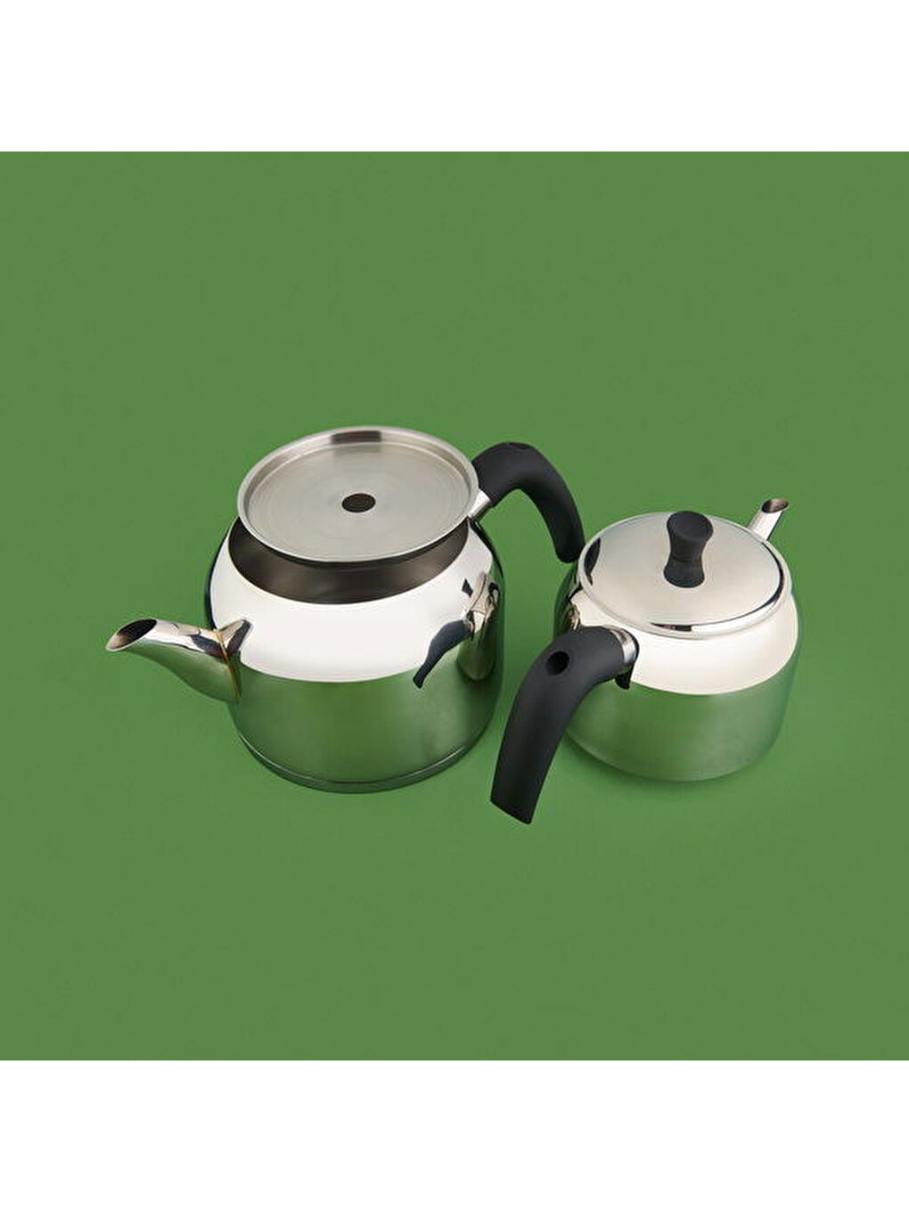 Lina Çaydanlık - Gri / Siyah - 2,25 lt + 1,2 lt-2