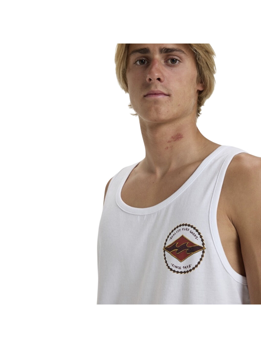 Rotor Diamond Tk Erkek Beyaz Kolsuz Spor Tişört-2