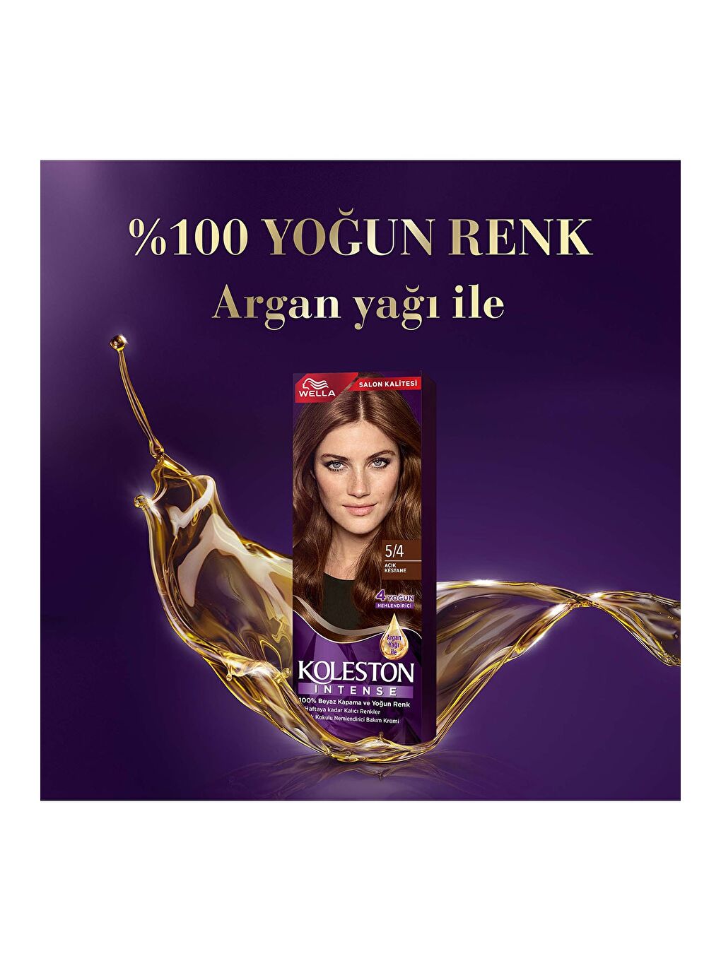 Wella Renksiz Koleston Intense Saç Boyası 5/4 Açık Kestane - Salon Kalitesi - 2