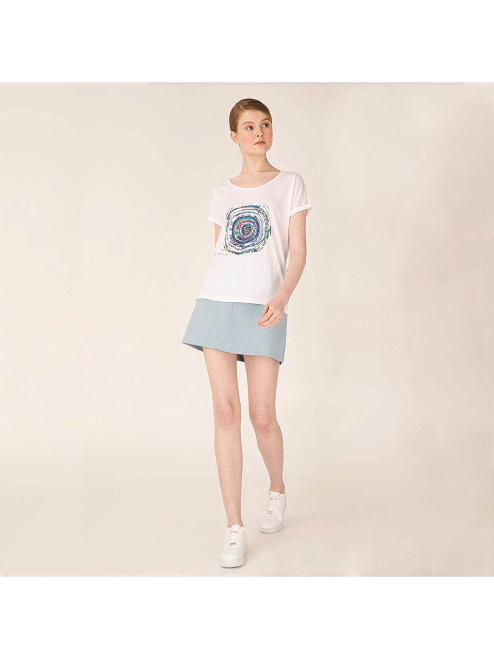 Nazar Beyaz T-Shirt-3