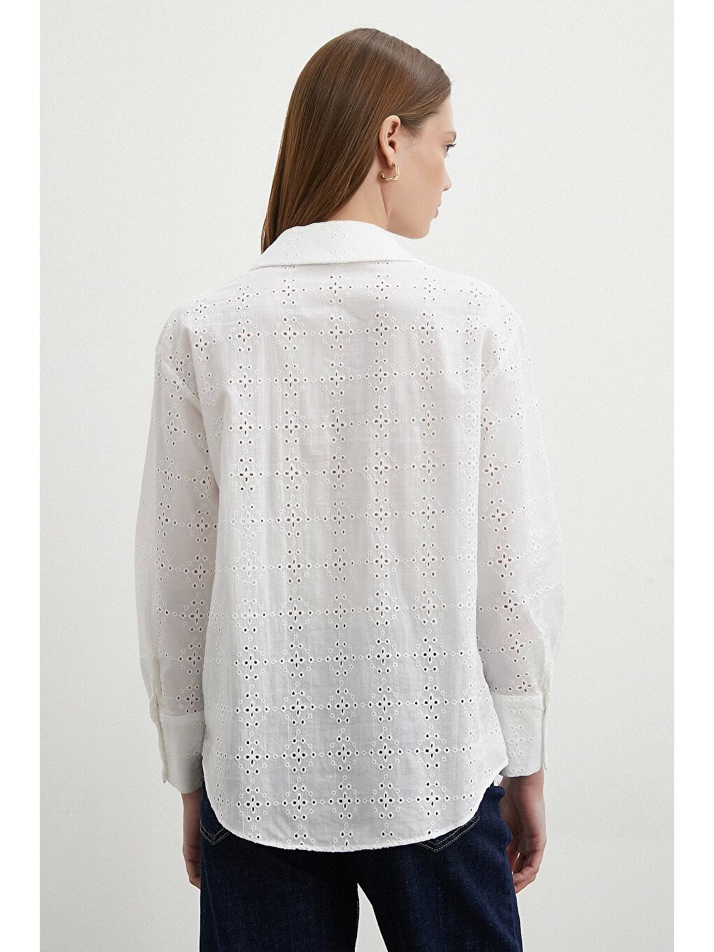 Brodeli Gömlek Ekru-4