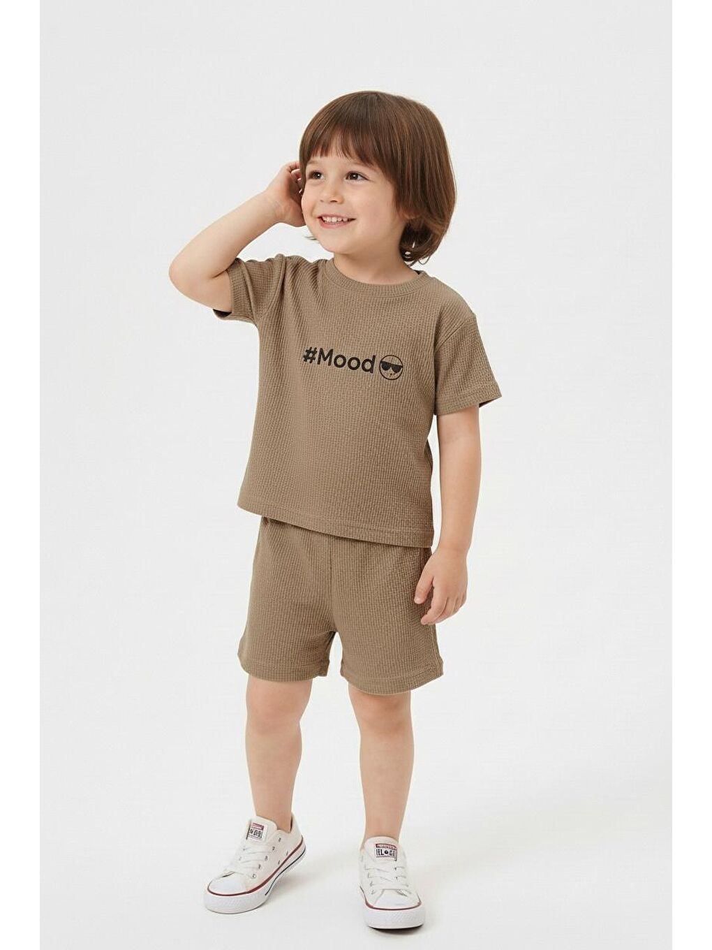 Kahverengi YAZLIK WAFFLE 2'Lİ TAKIM