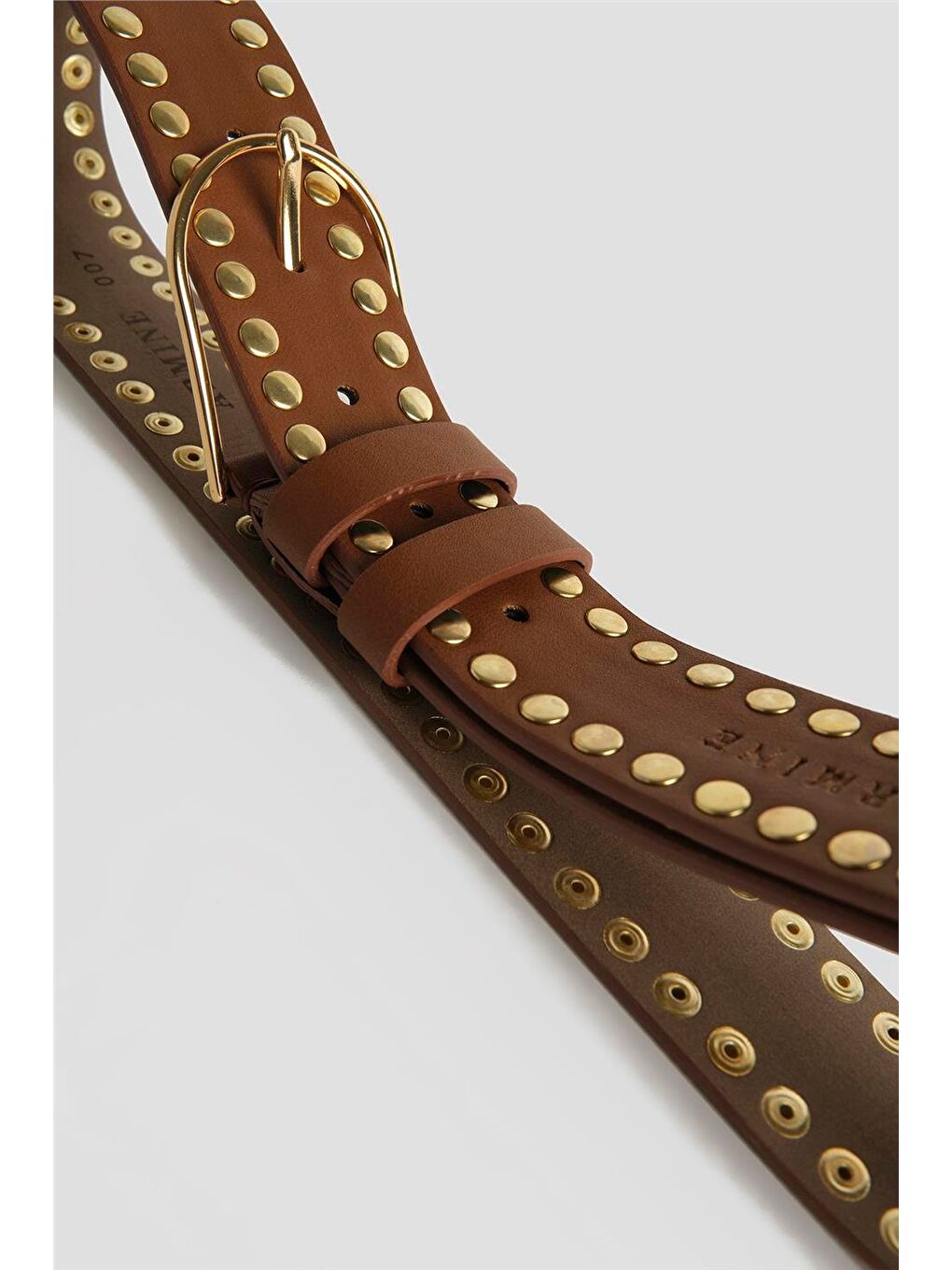 Kahverengi Trok Detaylı Deri Kemer 25Yd007 Taba-1