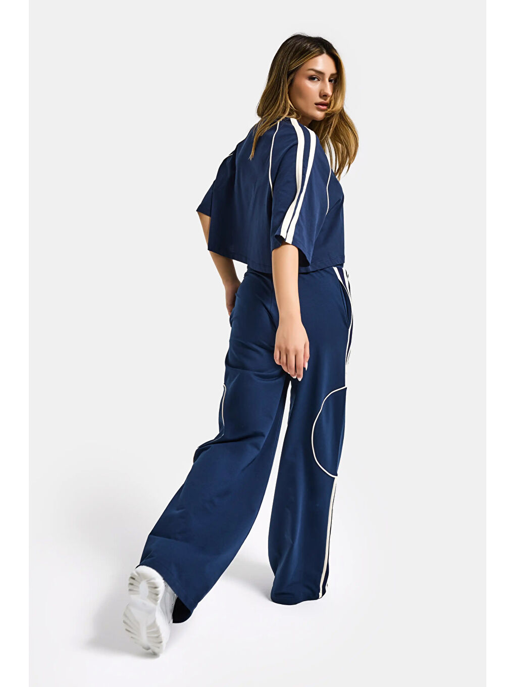 Kadın Lacivert s6-56 Alt Üst 2'li Tasarım Takım-1