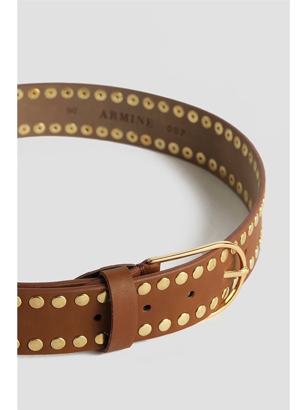 Kahverengi Trok Detaylı Deri Kemer 25Yd007 Taba-2