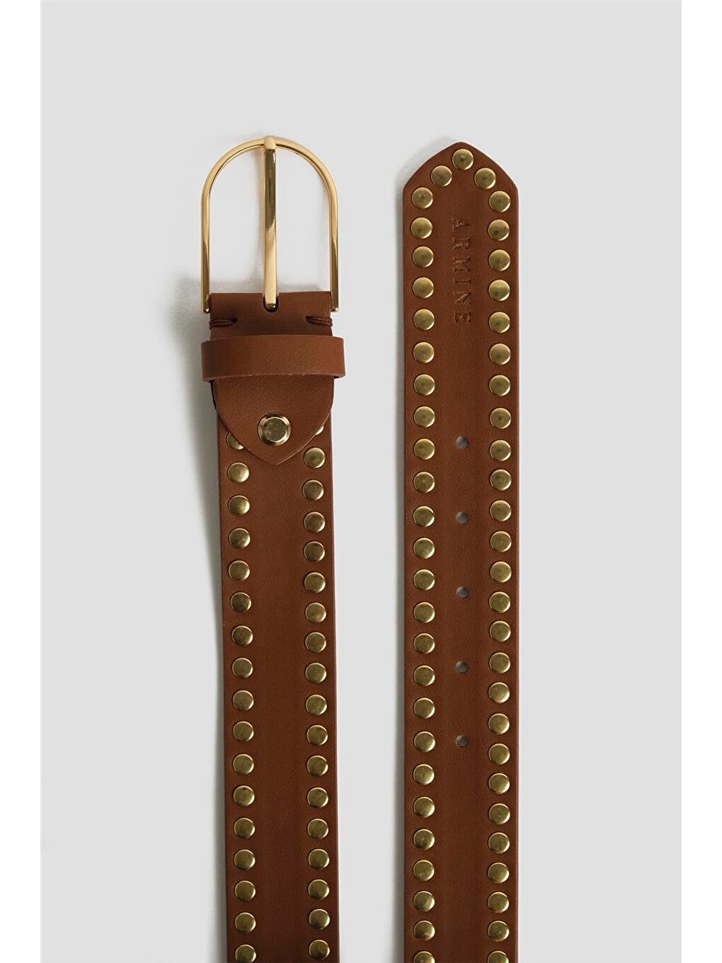 Kahverengi Trok Detaylı Deri Kemer 25Yd007 Taba-3