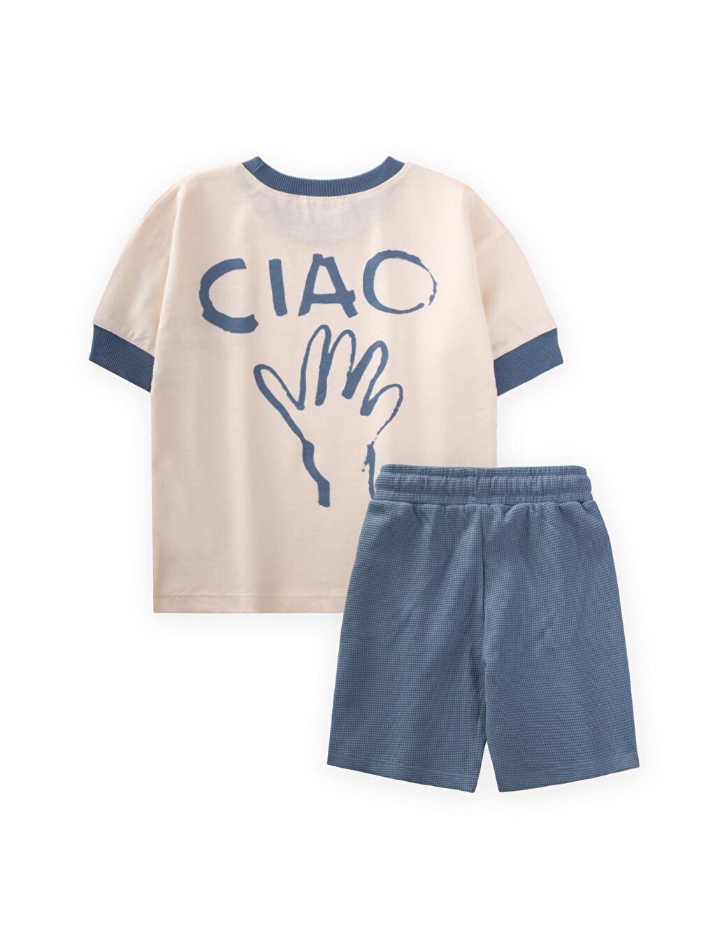 Ekru Erkek Çocuk Baskılı Takım-1