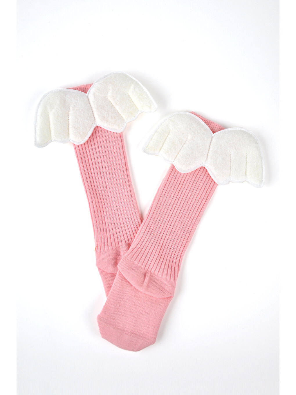 Pembe Somon Kanatlı Kız Çocuk Çorap