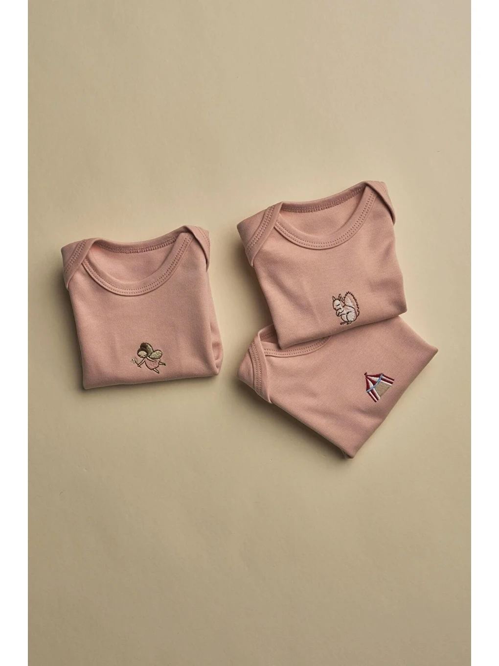 Karışık 3'lü Somon Dreams Serisi Kısa Kollu Çıt Çıtlı Body Zıbın Model 9-5