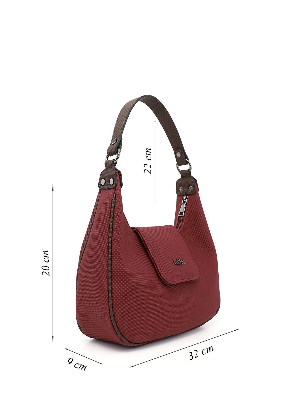Bordo Kadın KOYU BORDO Uzun Askılı Omuz Çantası-1