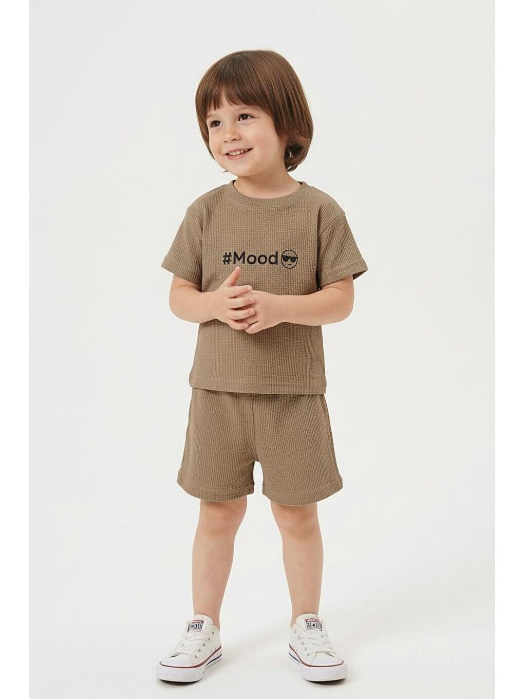 Kahverengi YAZLIK WAFFLE 2'Lİ TAKIM-2