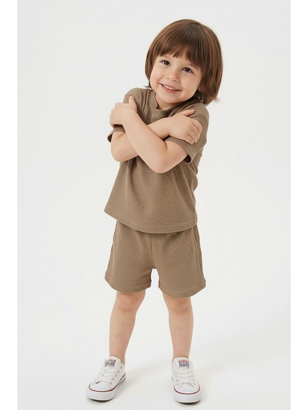 Kahverengi YAZLIK WAFFLE 2'Lİ TAKIM-3