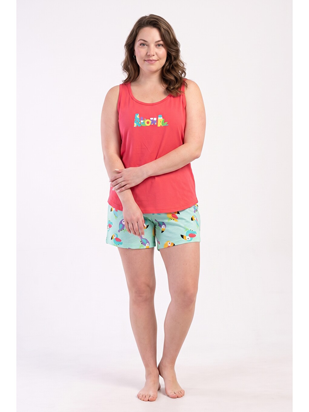 Fuşya Şortlu Kadın Pijama Takımı