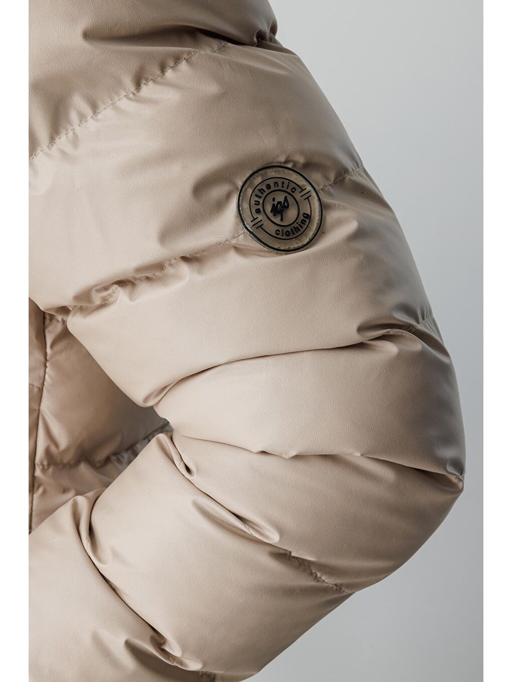 Erkek Bej Şişme Mont-3