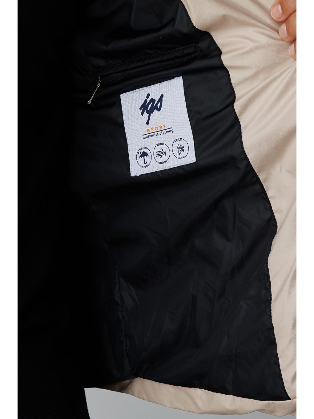 Erkek Bej Şişme Mont-5