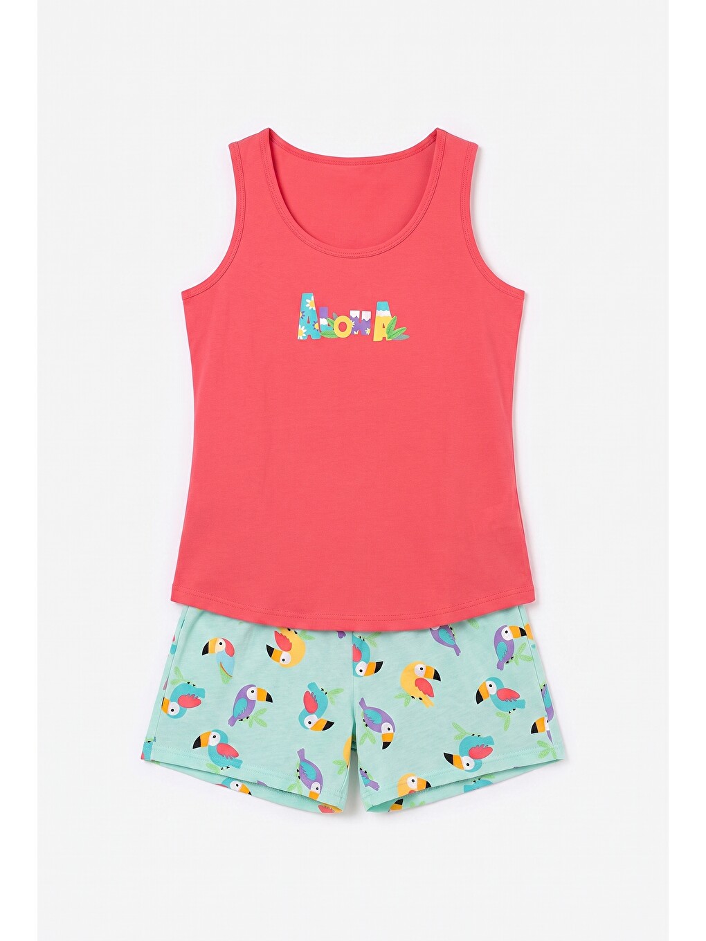 Fuşya Şortlu Kadın Pijama Takımı-4