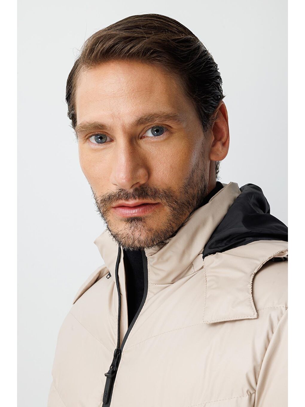 Erkek Bej Şişme Mont-6