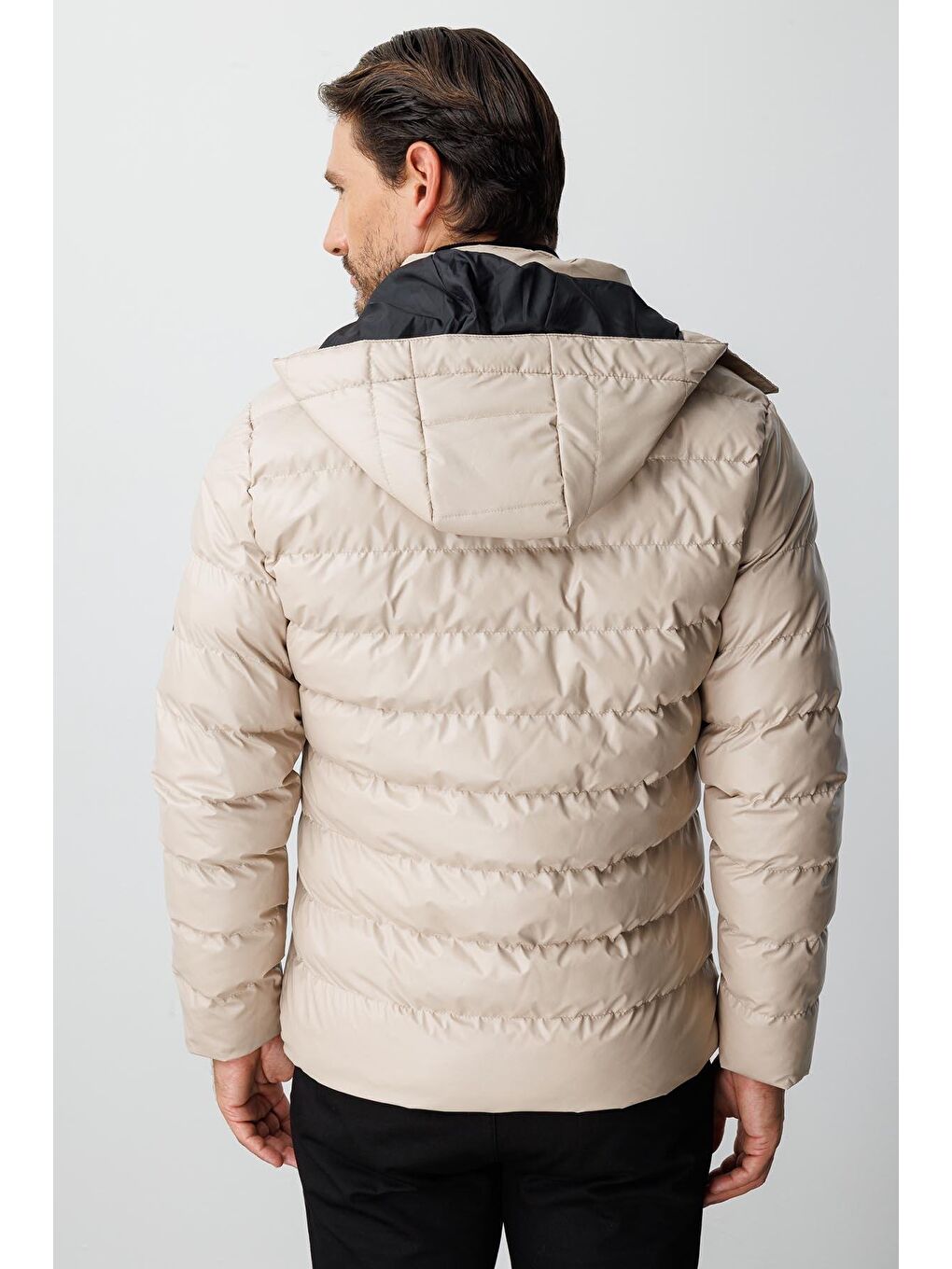 Erkek Bej Şişme Mont-7