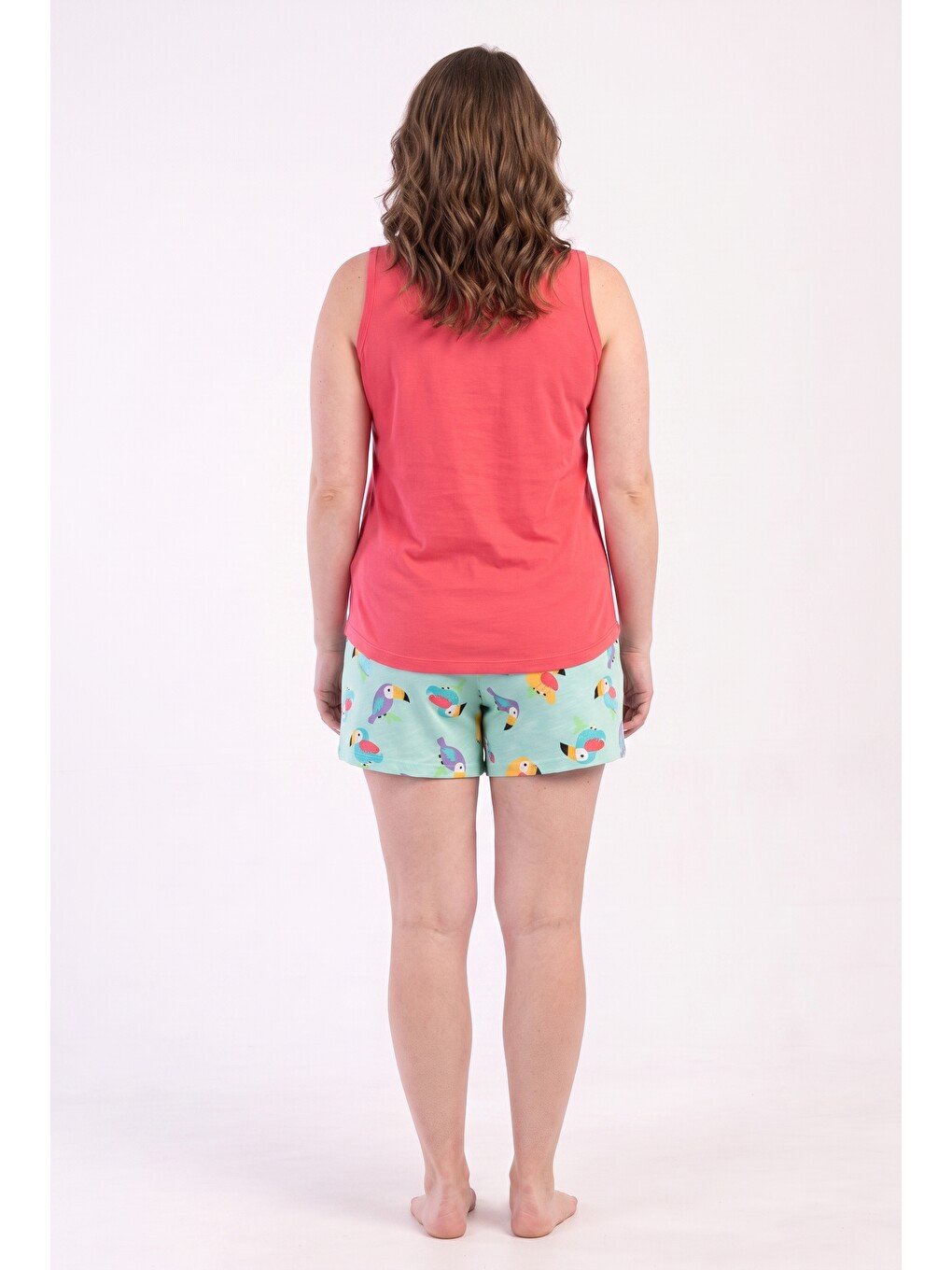 Fuşya Şortlu Kadın Pijama Takımı-5